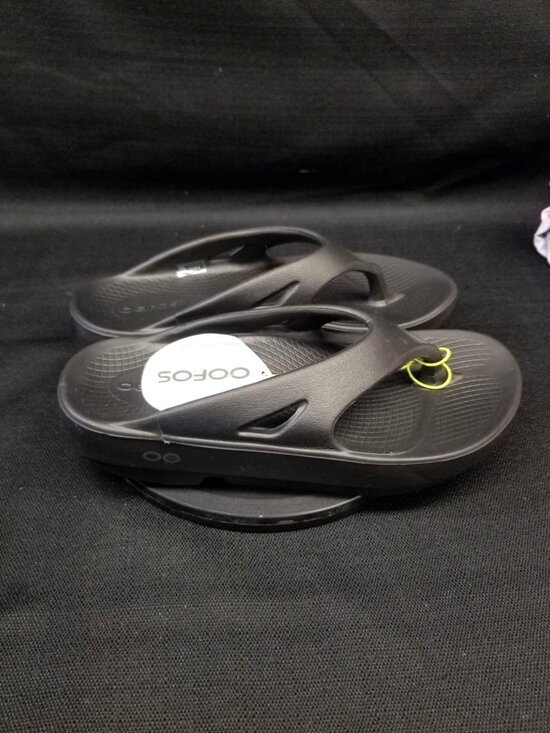 OOFOS Men\'s OOriginal Sandal Recovery Thong Black Size 8 NEW WITH TAGS! main image 2